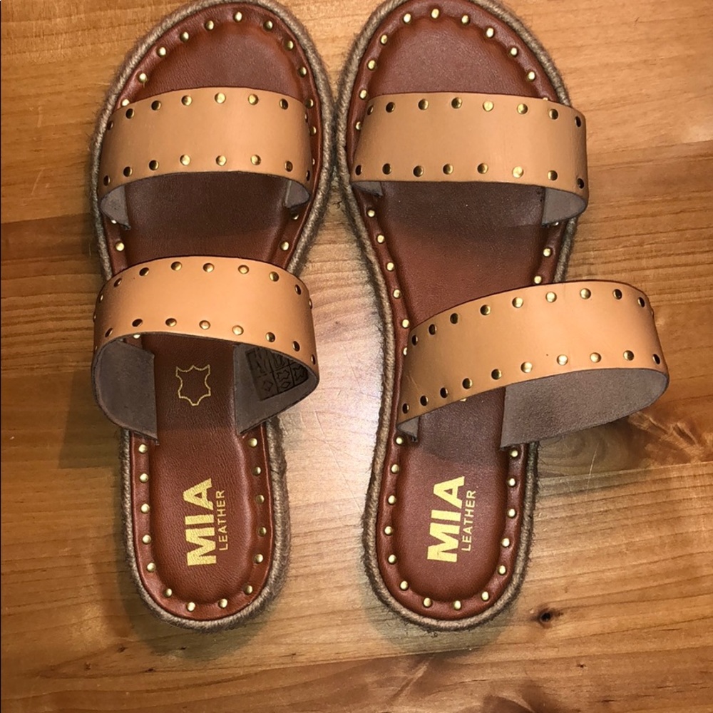 Leather Stud Sandals